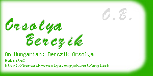 orsolya berczik business card